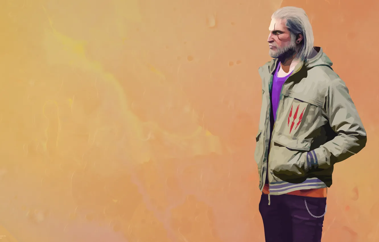 Photo wallpaper vector, modern, people, digital art, The Witcher 3: Wild Hunt, Geralt, TheBakaArts, of Rivia