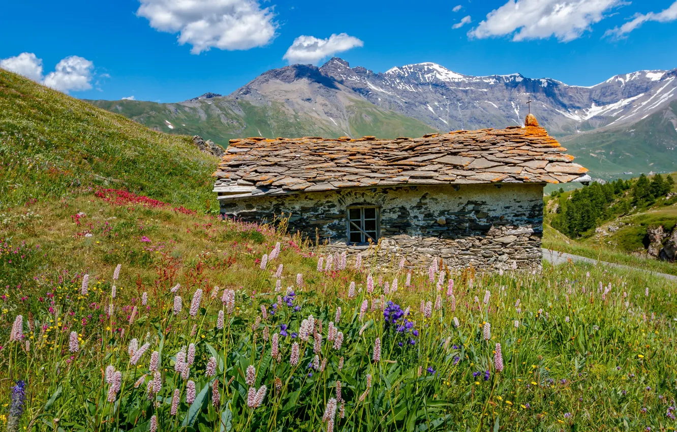 Photo wallpaper mountains, France, Savoie, Mont-Cenis