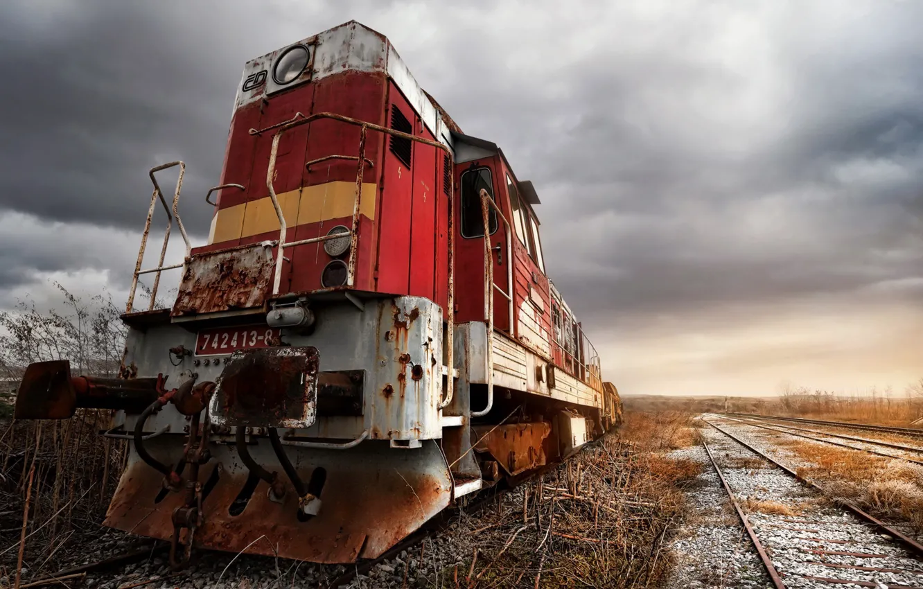 Photo wallpaper train, technique, railroad