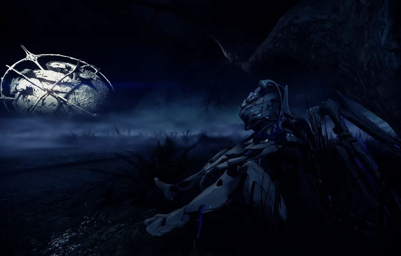 Photo wallpaper relax, moon, Warframe, despair, nyx prime