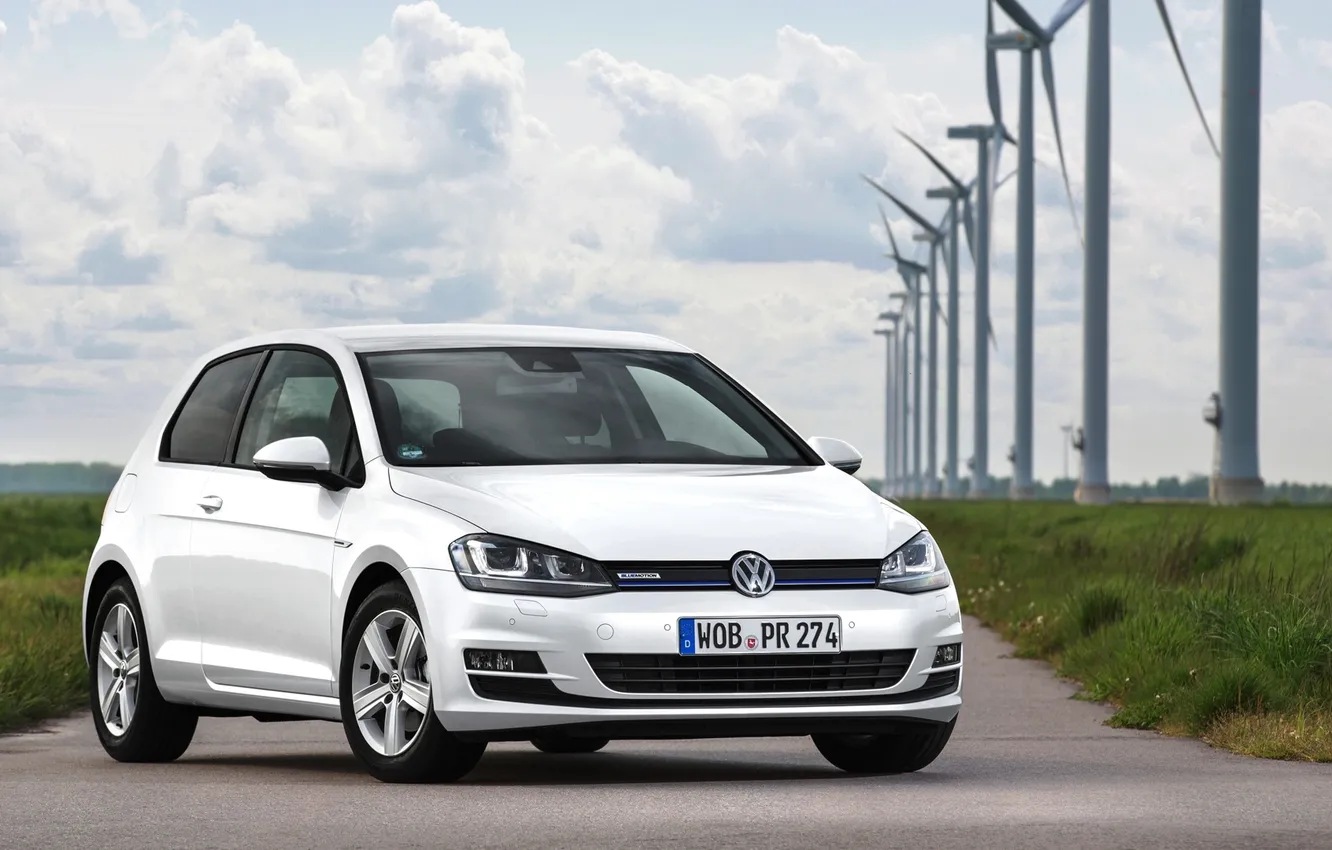 Photo wallpaper Volkswagen, Golf, Golf, Volkswagen, Type 5G, 3-door, 2015, BlueMotion