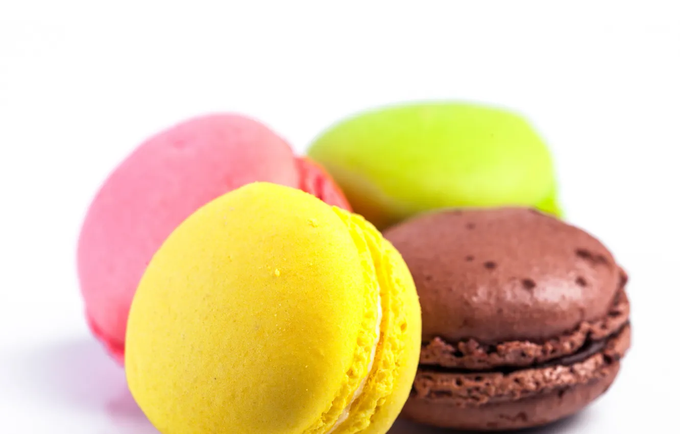 Photo wallpaper sweets, cakes, cuts, the colors of the rainbow, macaroon