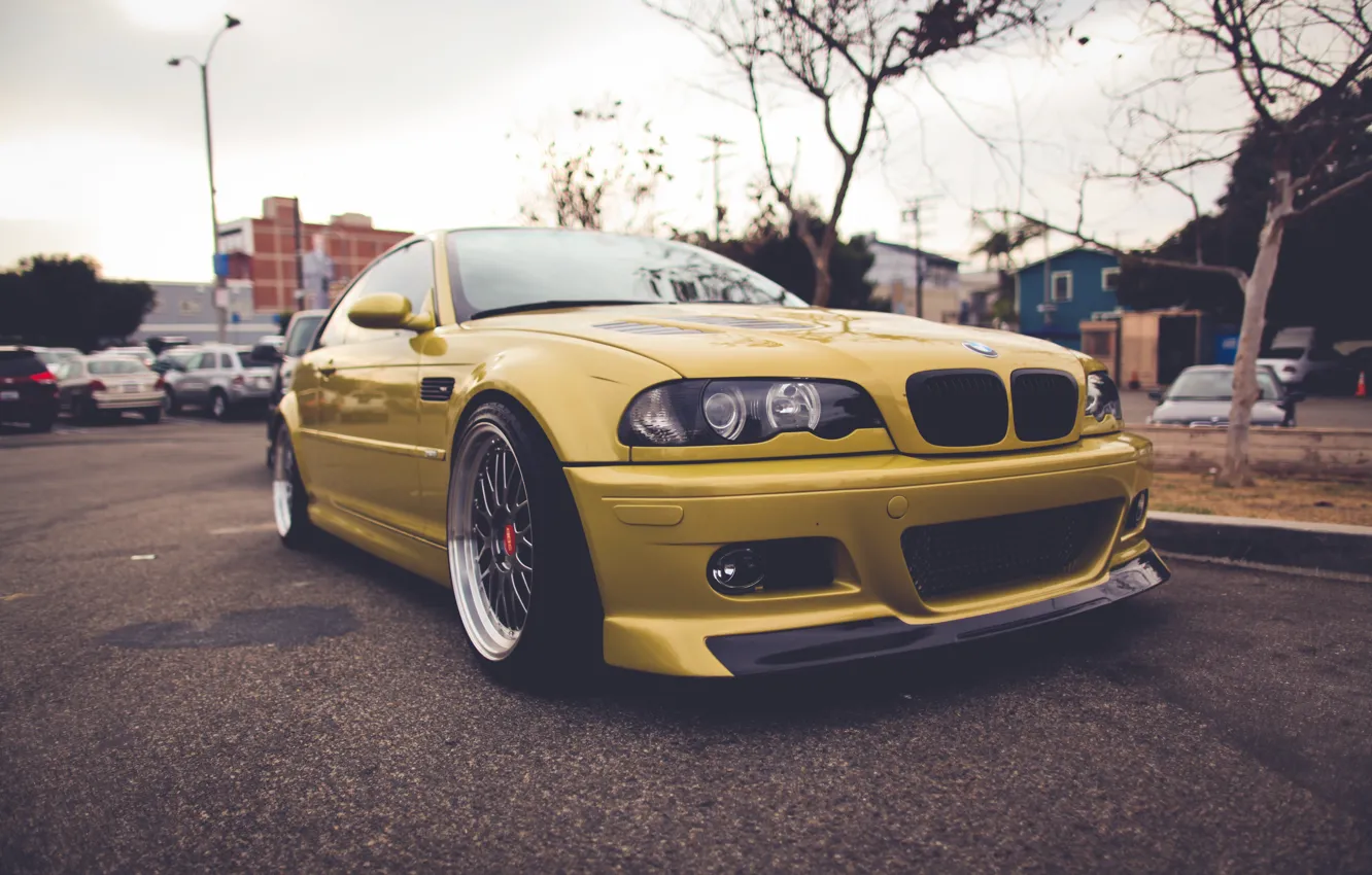 Photo wallpaper BMW, BMW, gold, E46, gold