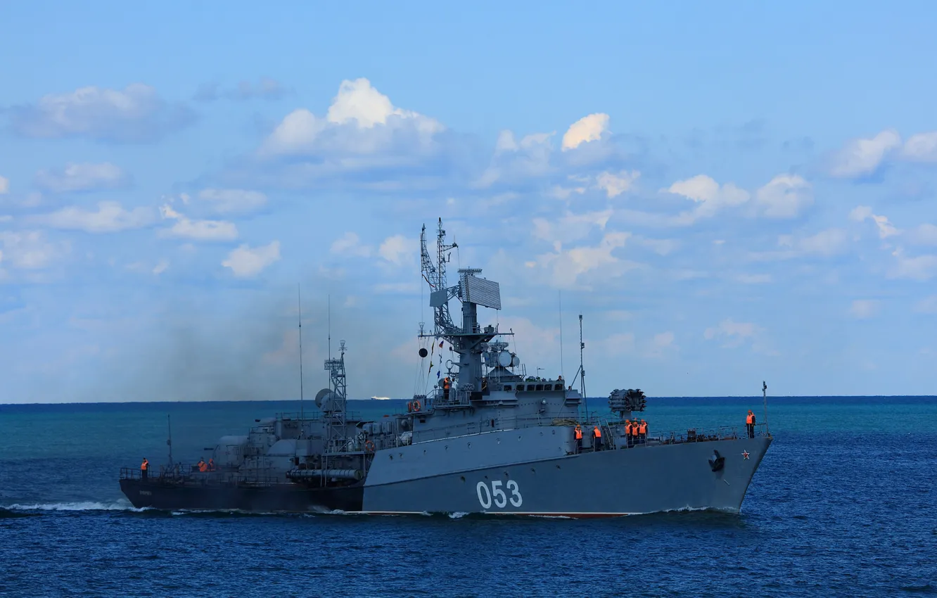 Photo wallpaper The black sea, small anti-submarine ship, Povorino