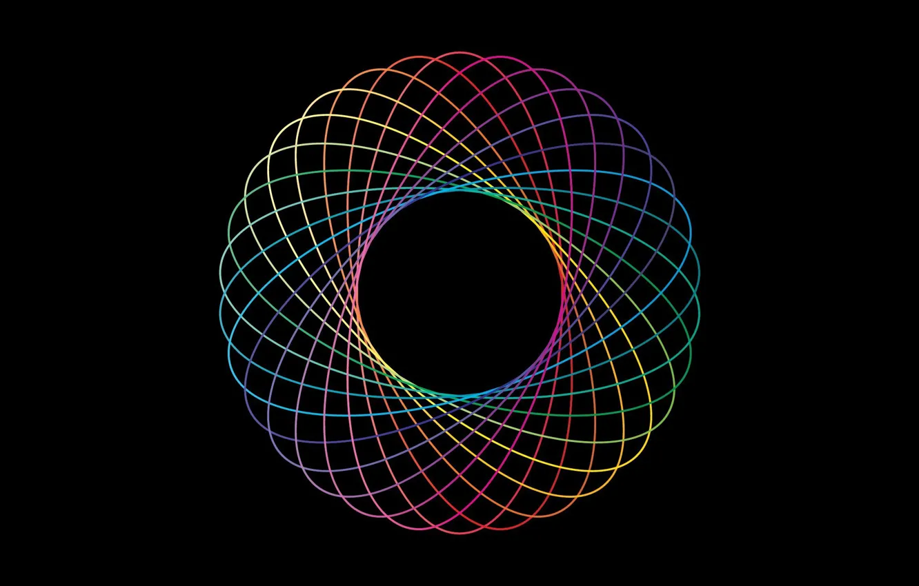 Photo wallpaper pattern, paint, ring, symmetry