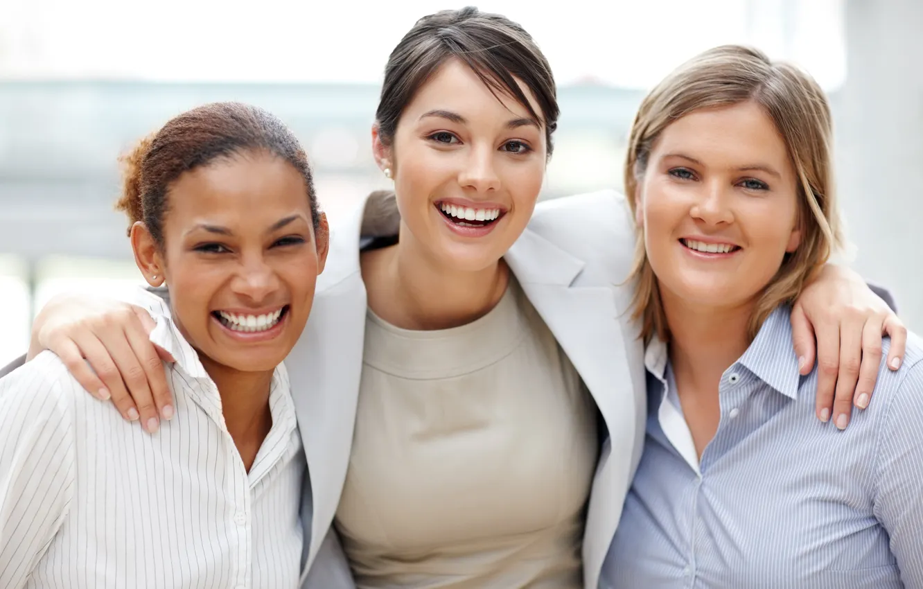 Photo wallpaper women, workers, office