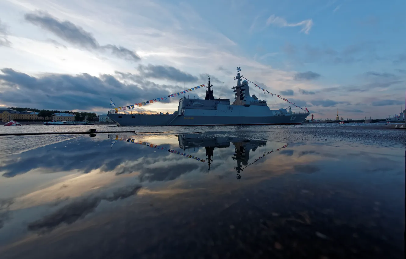 Photo wallpaper Corvette, brisk, patrol ship