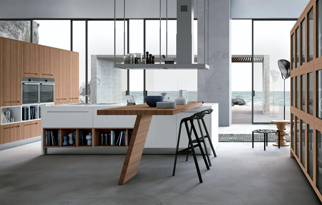 Photo wallpaper interior, kitchen, dining room, Bologna