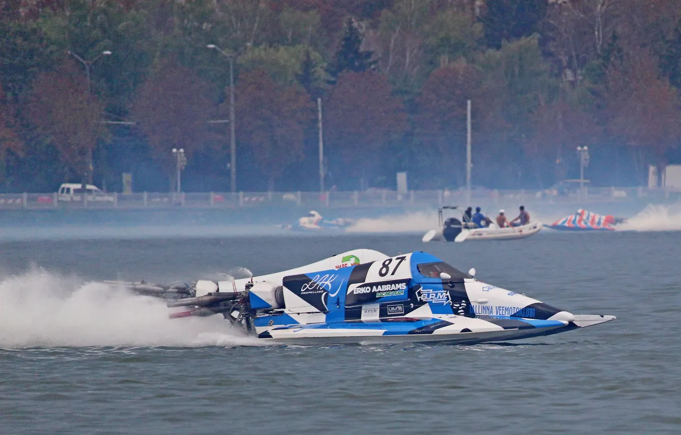 Photo wallpaper race, boat, speed