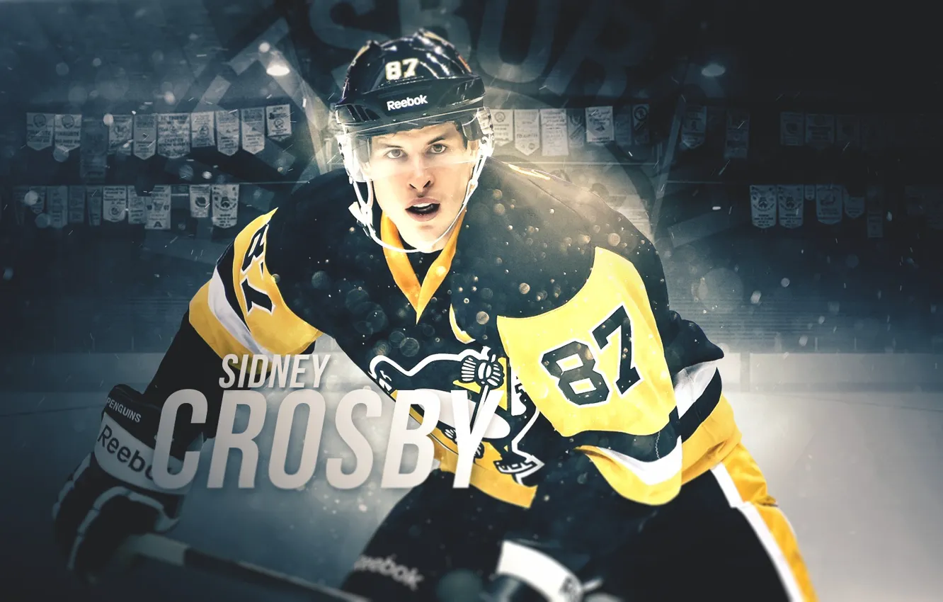 Photo wallpaper Penguins, NHL, Pittsburgh, Hockey, Sidney, Crosby