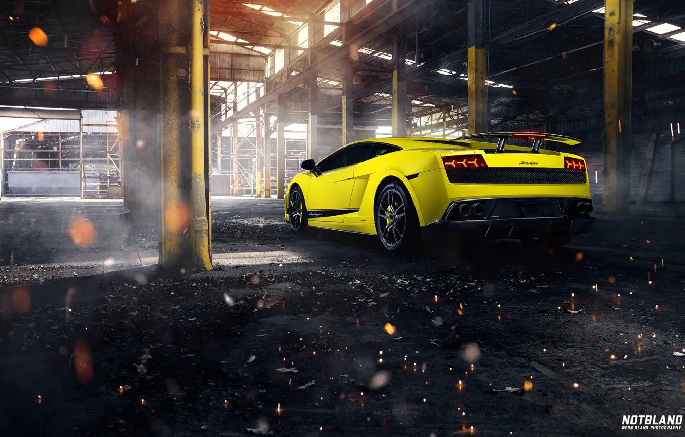 Photo wallpaper machine, Lamborghini, hangar, Superleggera, Gallardo, auto, LP 570-4, notbland