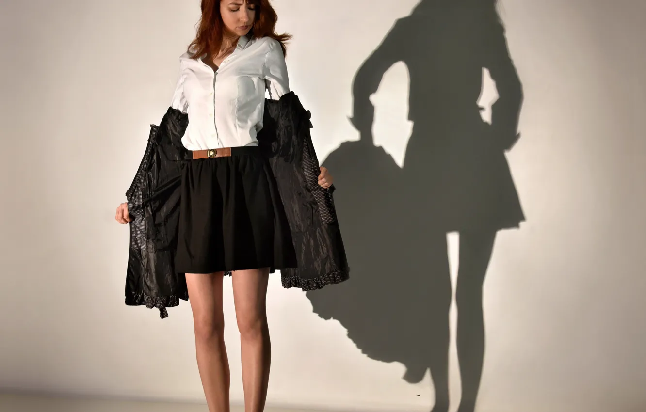 Photo wallpaper girl, shadow, Shadow Game, Nikolai Endegor