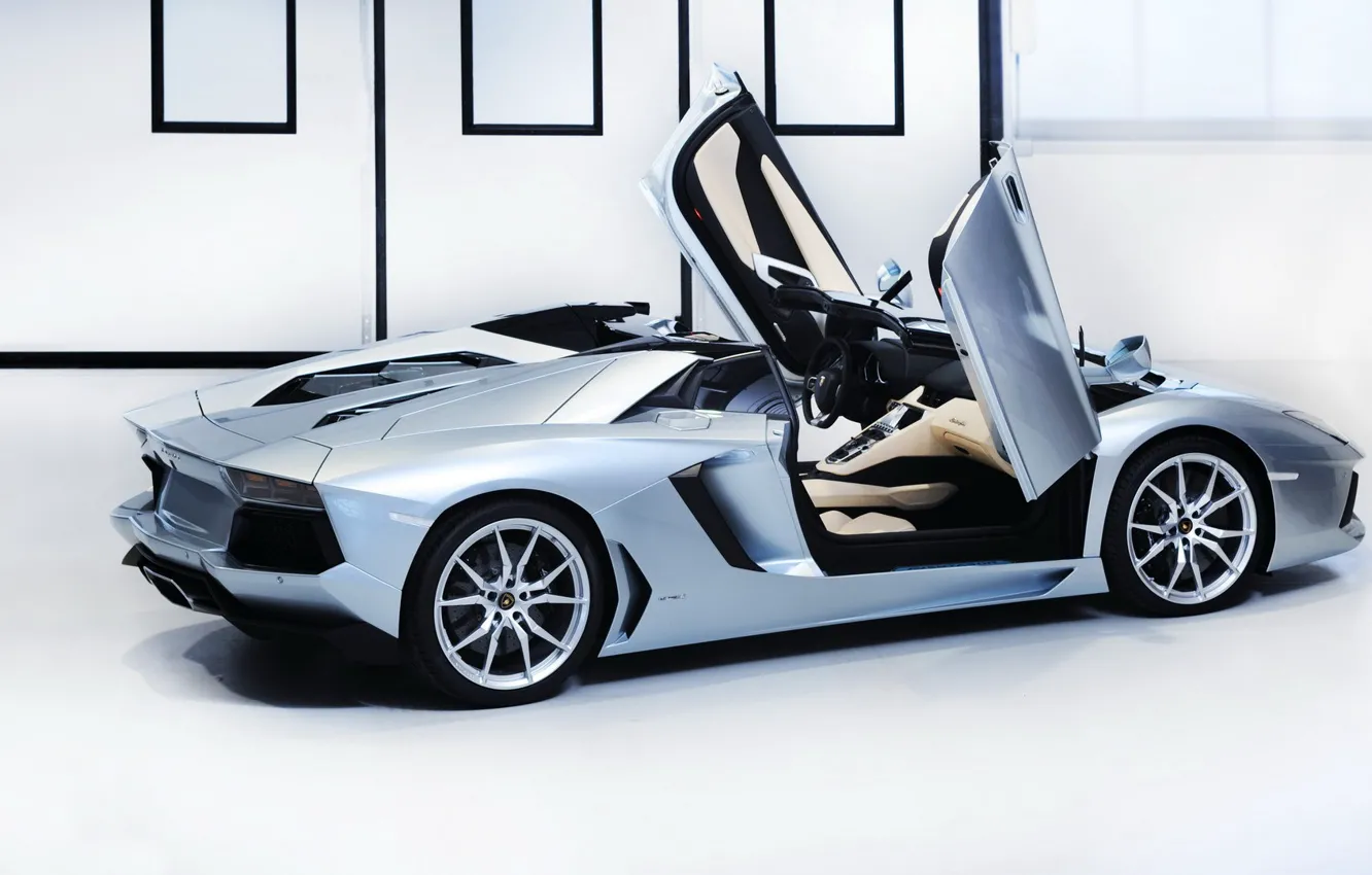 Photo wallpaper supercar, Lamborghini, aventador, Lamborghini Aventador LP-700-4 Roadster