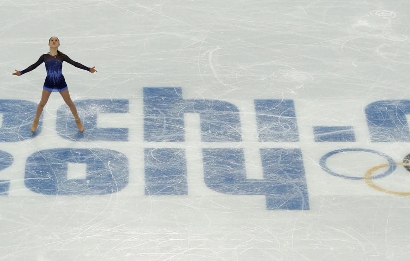 Photo wallpaper ice, arena, Sochi 2014, Yulia Lipnitskaya, skater
