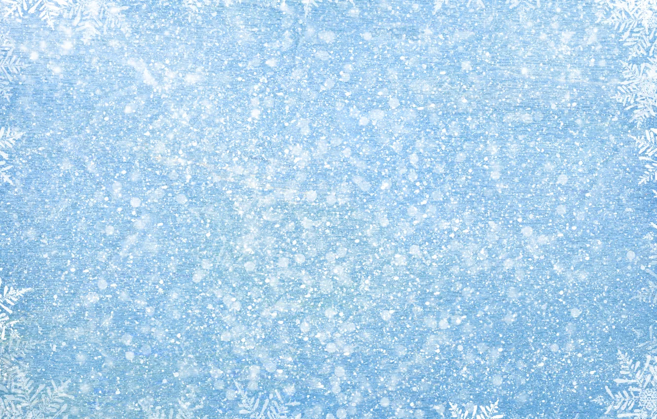 Photo wallpaper winter, snow, snowflakes, blue, winter, snow