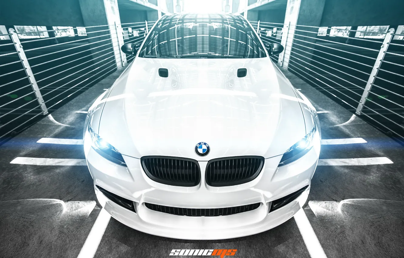 Photo wallpaper car, BMW, white, bmw m3
