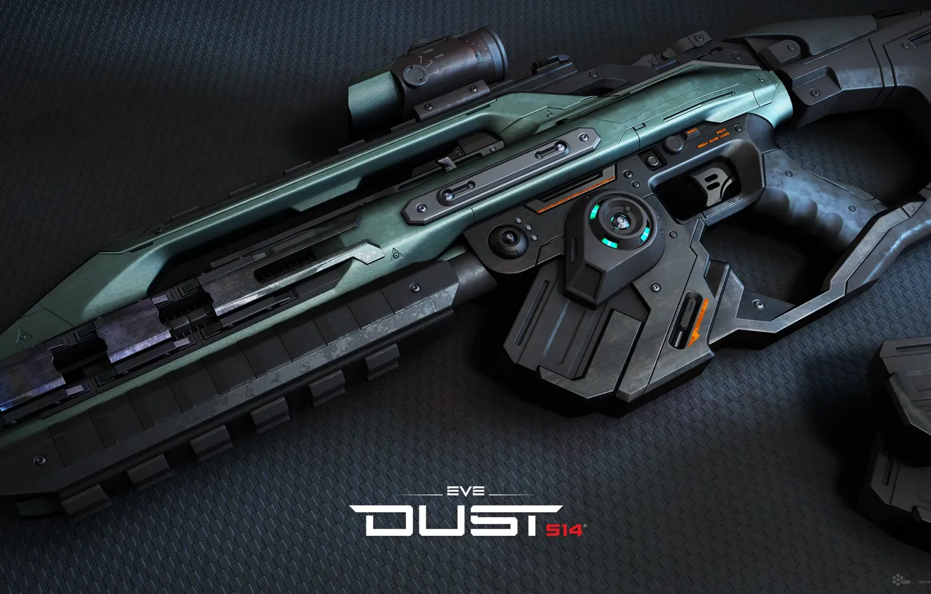 Photo wallpaper gun, game, weapon, rifle, EVE, Dust 514, EVE Dust 514