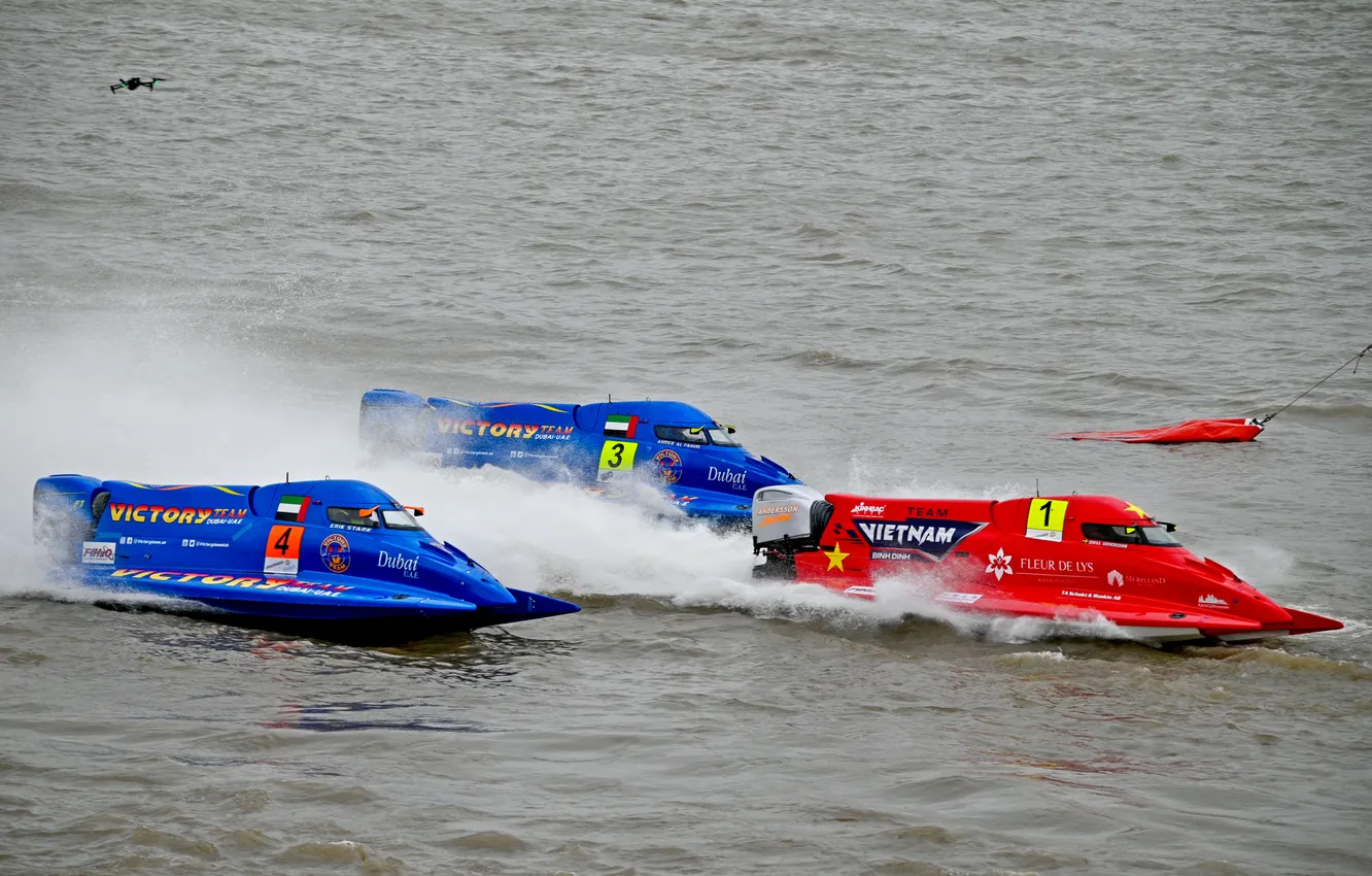 Photo wallpaper race, boat, speed