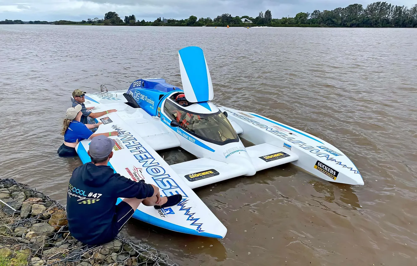 Photo wallpaper race, boat, speed