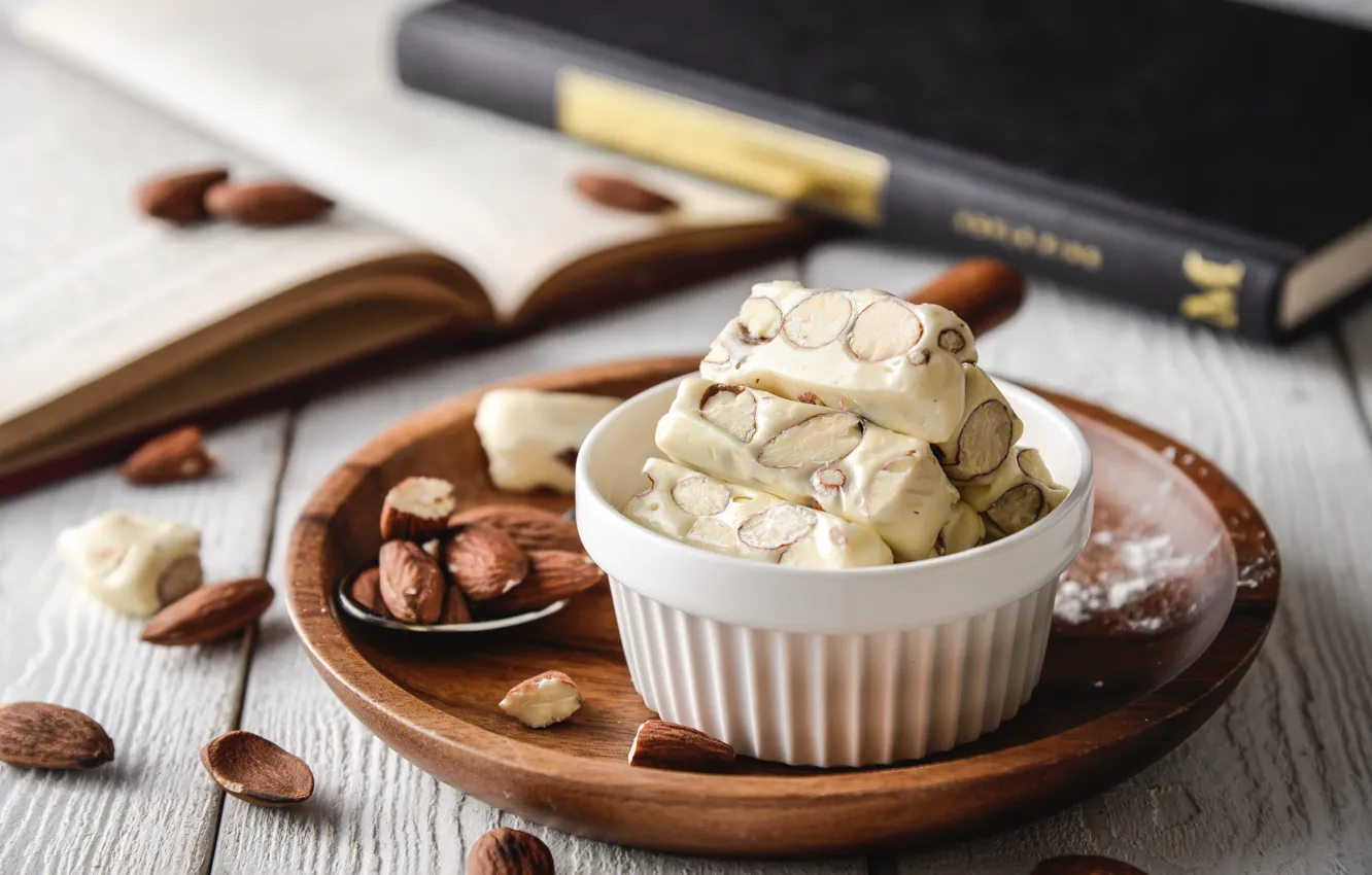 Photo wallpaper nuts, dessert, almonds