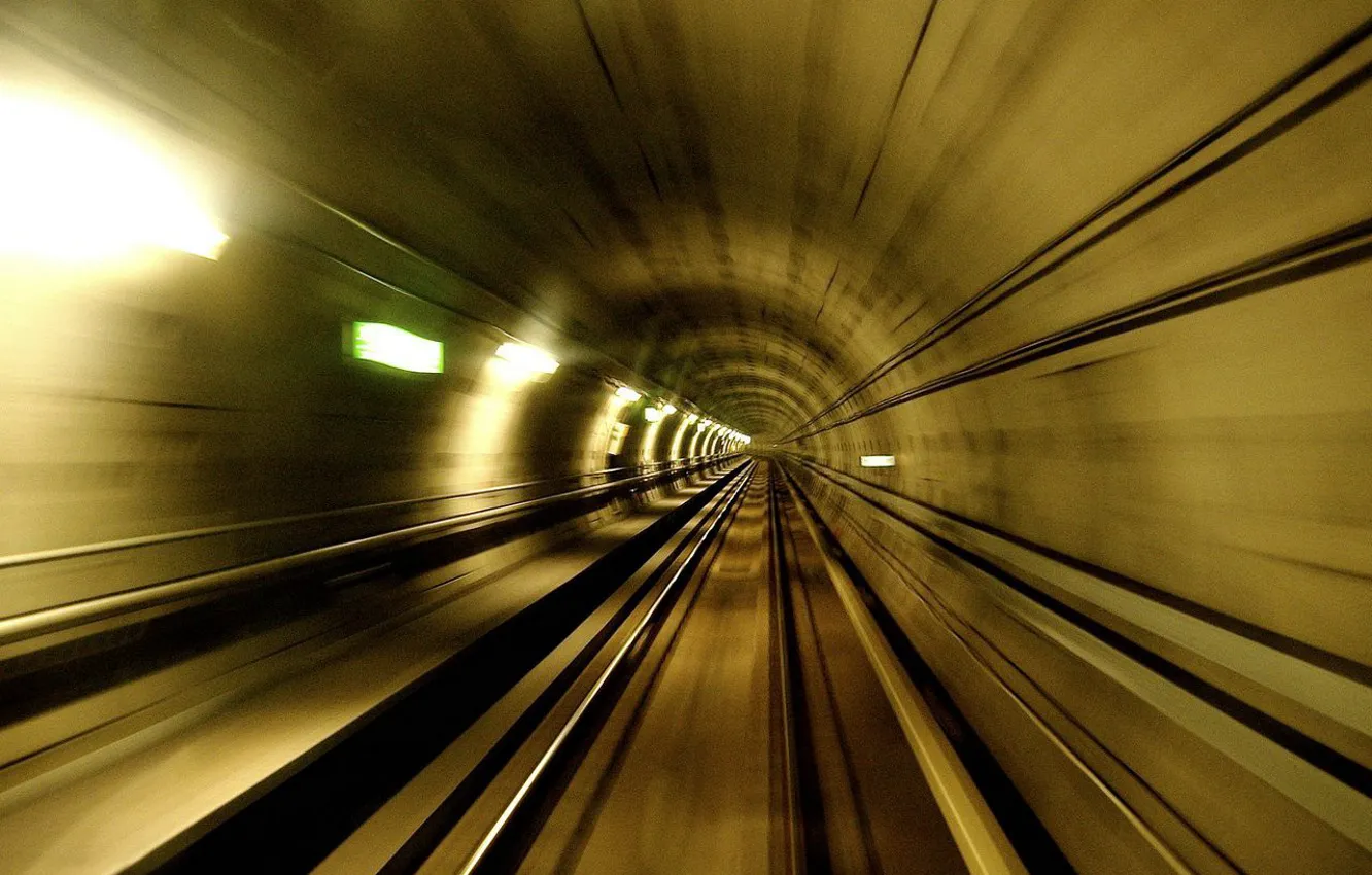 Photo wallpaper metro, speed, the tunnel