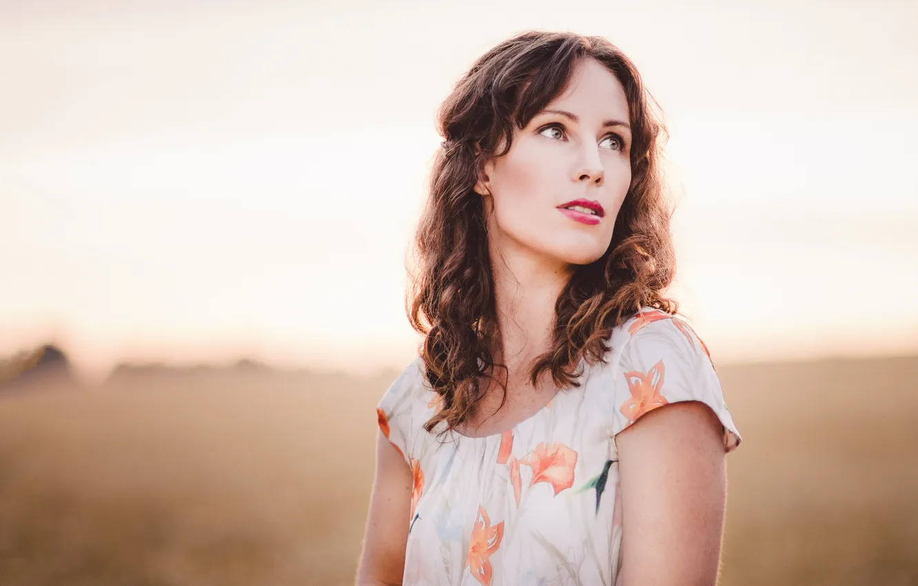 Photo wallpaper look, face, background, hair, Amanda