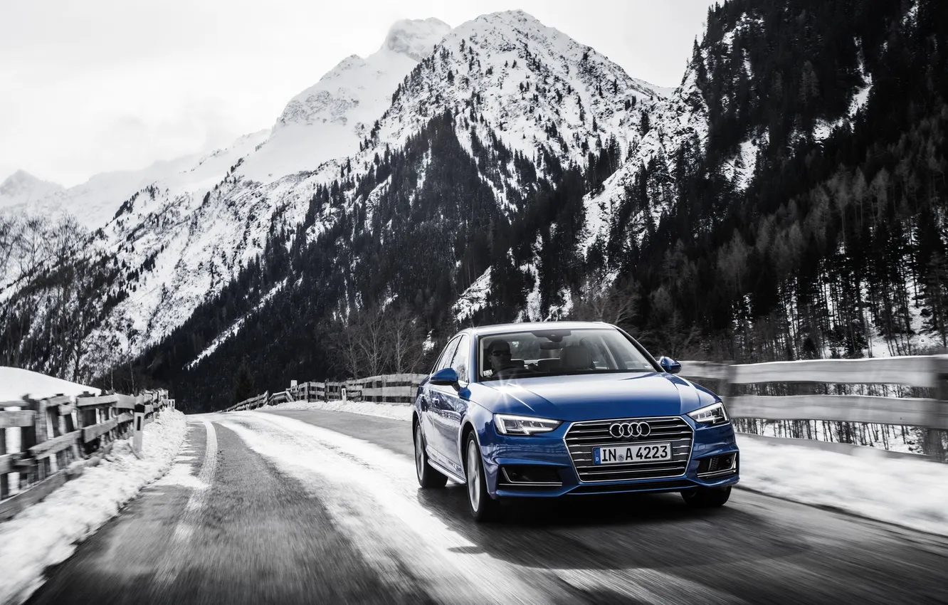 Photo wallpaper blue, Audi, Audi, quattro