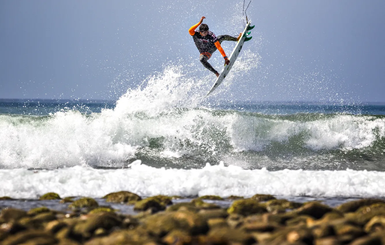 Photo wallpaper wave, wave, aereo, extreme sports, Miguel Pupo, Miguel Pupo