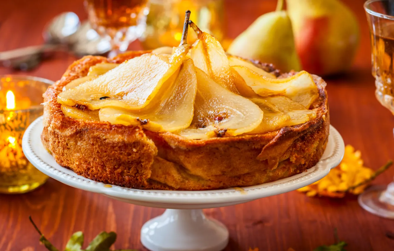 Photo wallpaper pie, pear, cakes