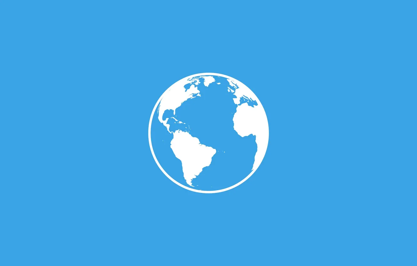 Photo wallpaper continents, Earth, blue background