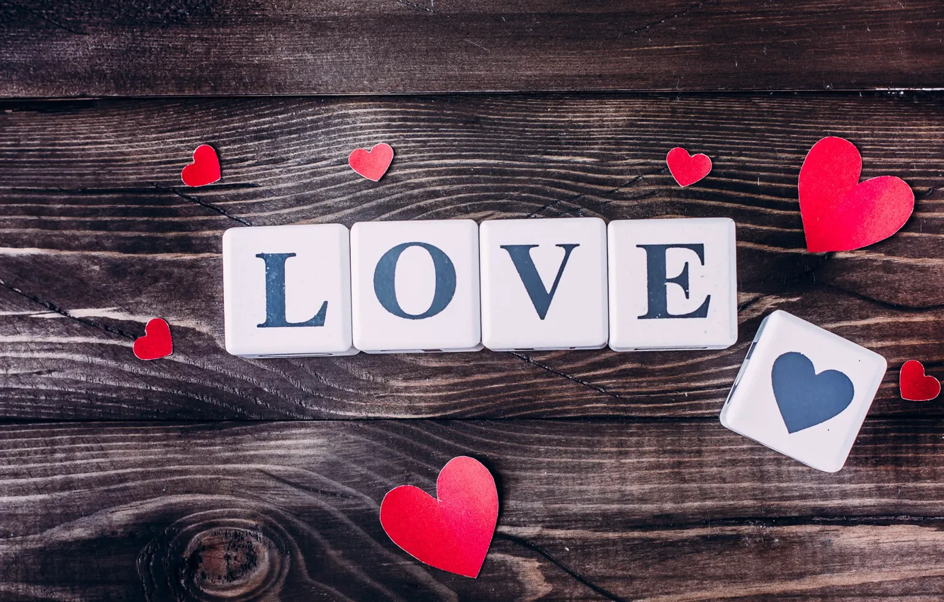 Photo wallpaper love, heart, hearts, love, heart, wood, romantic, Valentine's Day