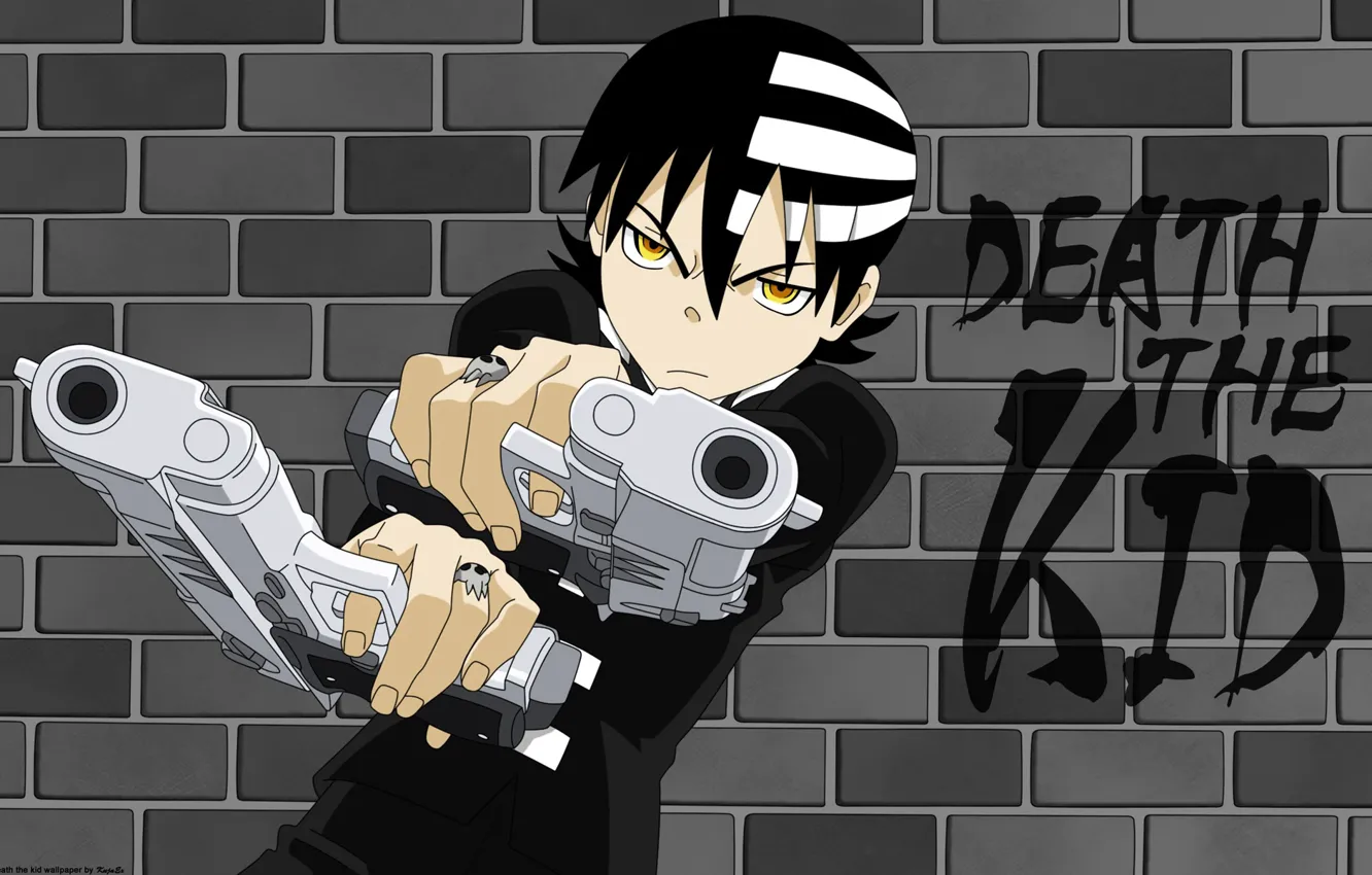 Photo wallpaper wall, guns, anime, guy, Soul eater, Soul Eater, Death the Kid