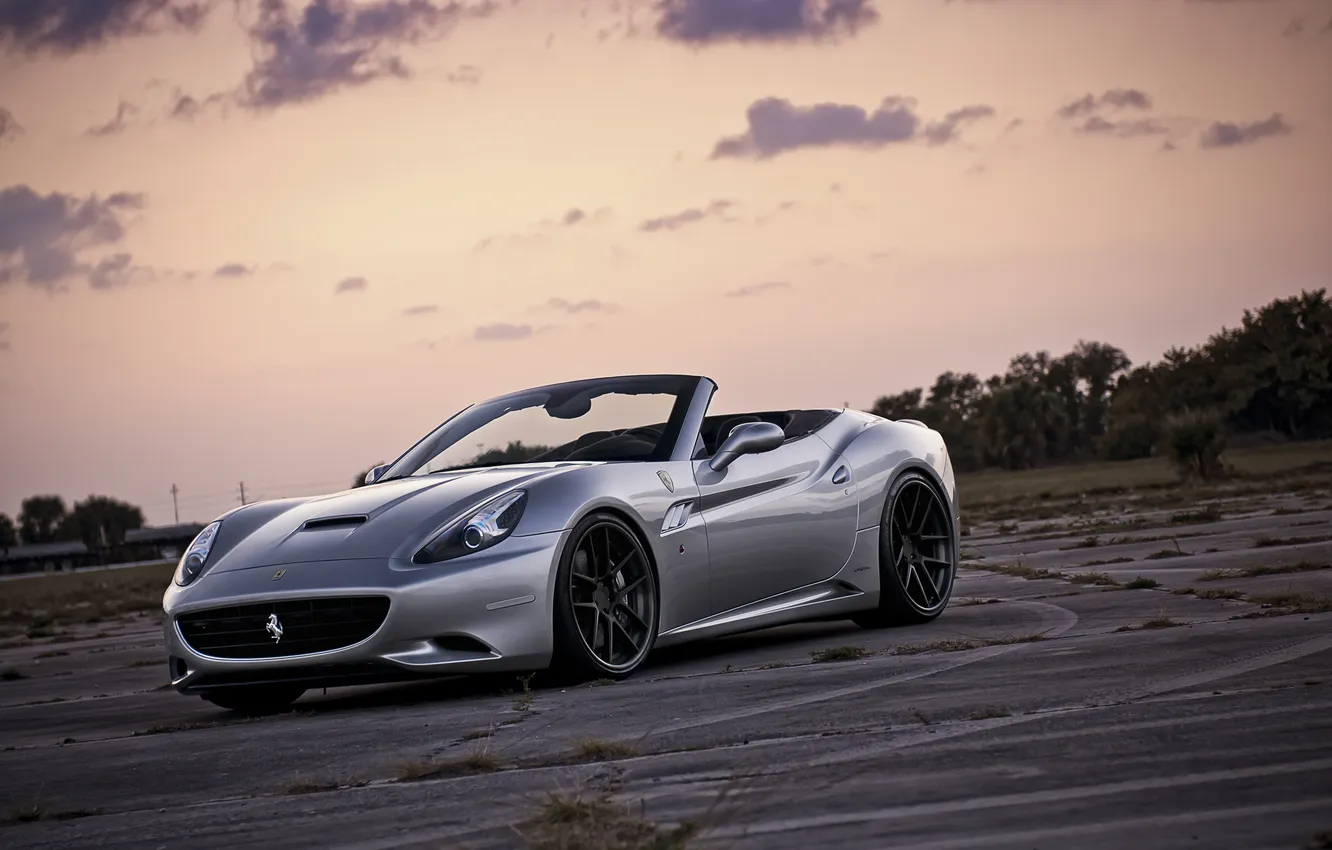 Photo wallpaper nature, before, Ferrari, California