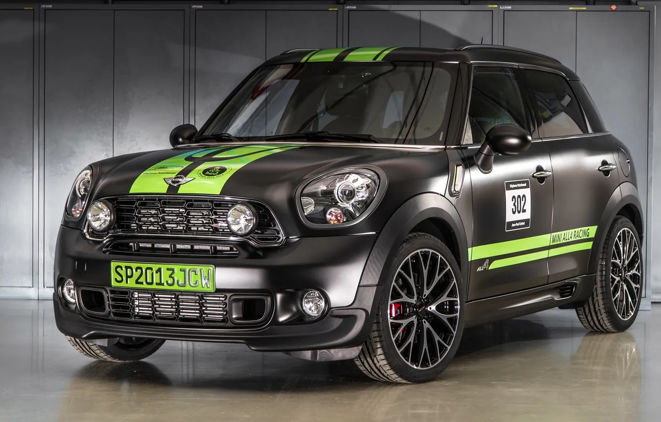 Photo wallpaper auto, lights, Mini, Countryman, Mini Cooper, the front, Rally, Dakar