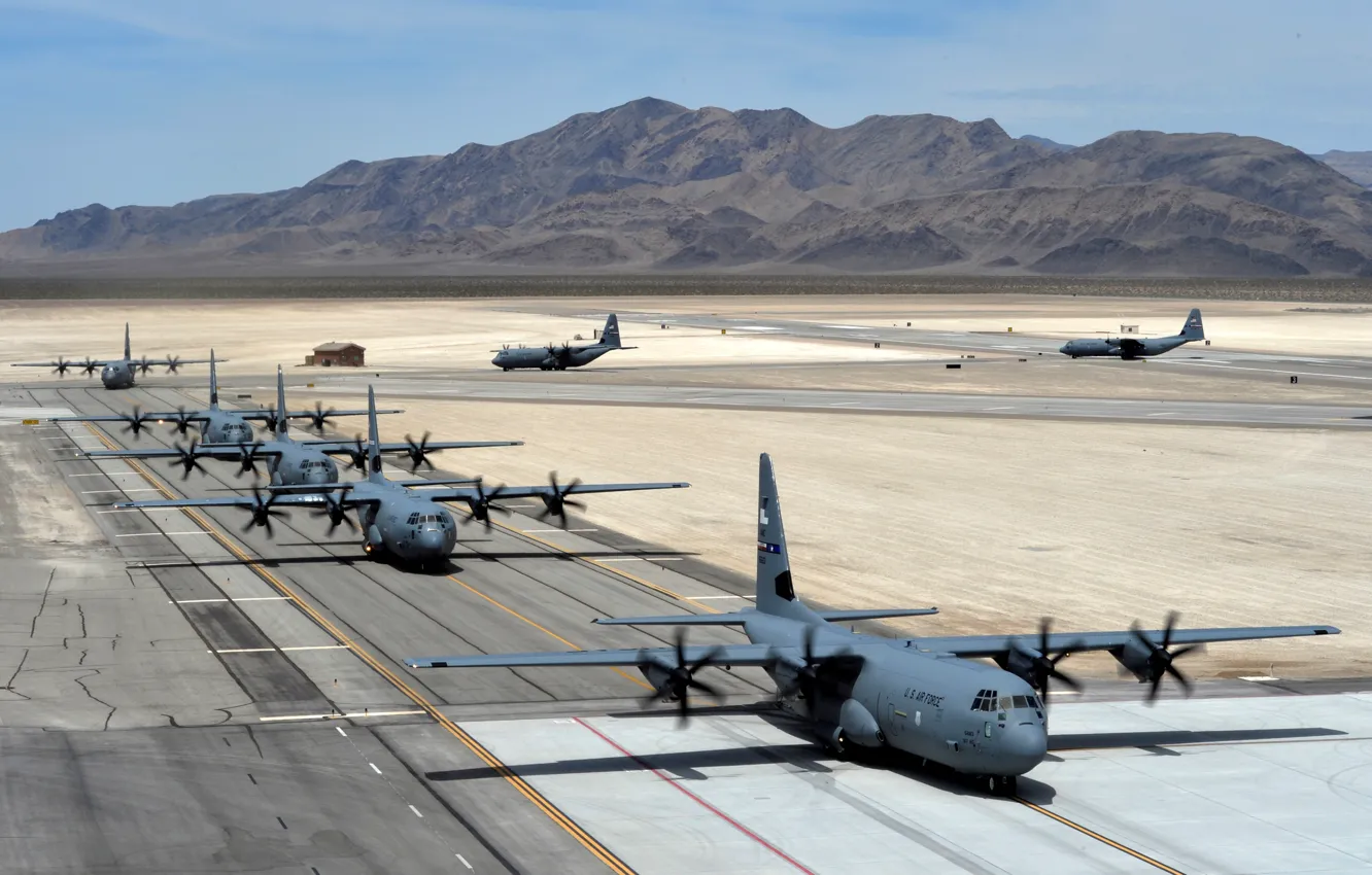 Photo wallpaper airbase, Super Hercules, C-130J