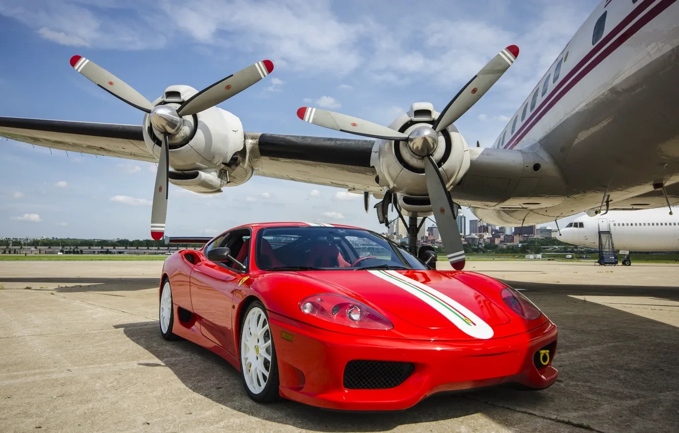 Photo wallpaper Ferrari, 360, The, Connie, Road, Challenge, With