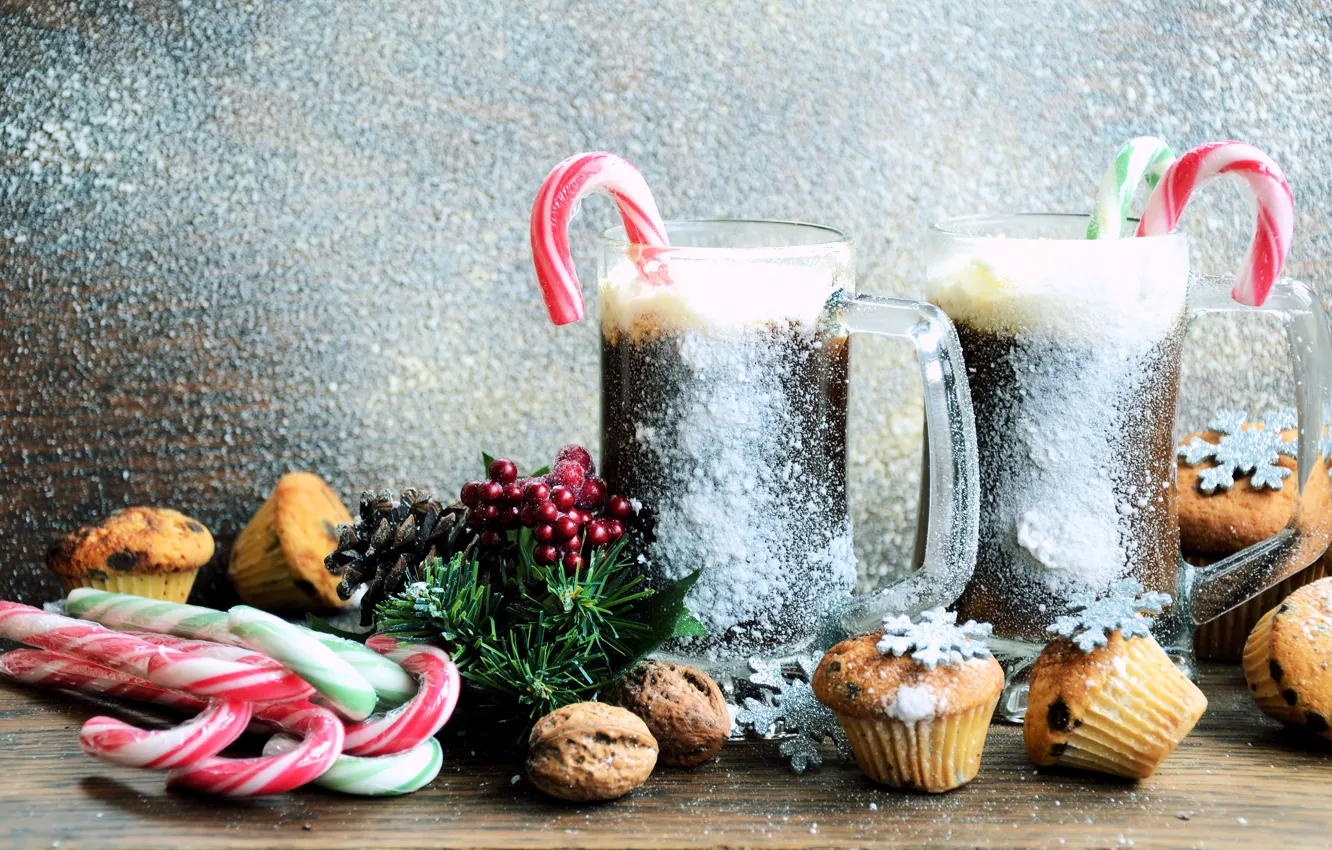 Photo wallpaper snow, decoration, glass, new year, Christmas, Christmas, vintage, snow