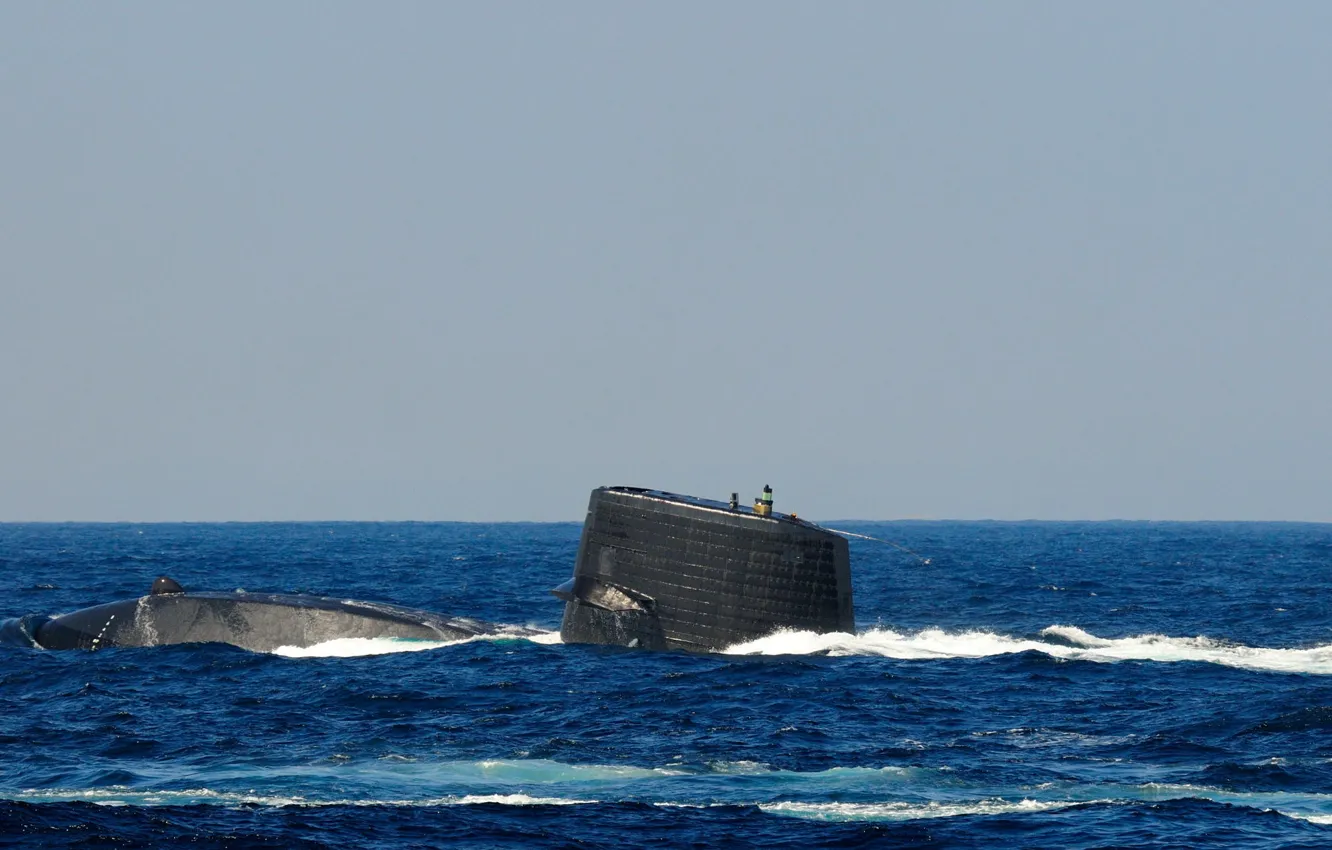 Photo wallpaper sea, submarine, type, "Harusi", SS-506