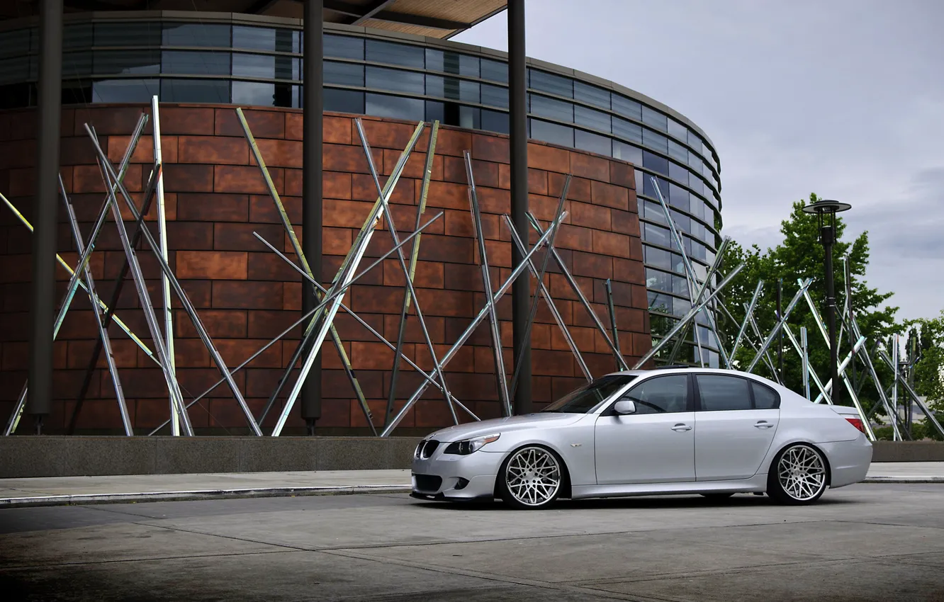 Photo wallpaper tuning, the building, bmw, BMW, sedan, 5 series, five