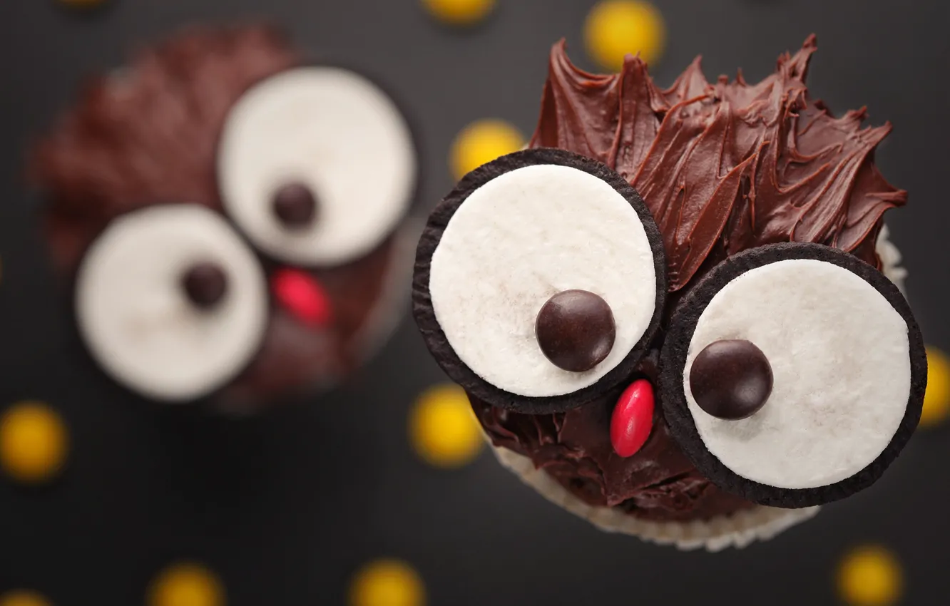 Photo wallpaper chocolate, candy, sweets, cake, dessert, cupcakes