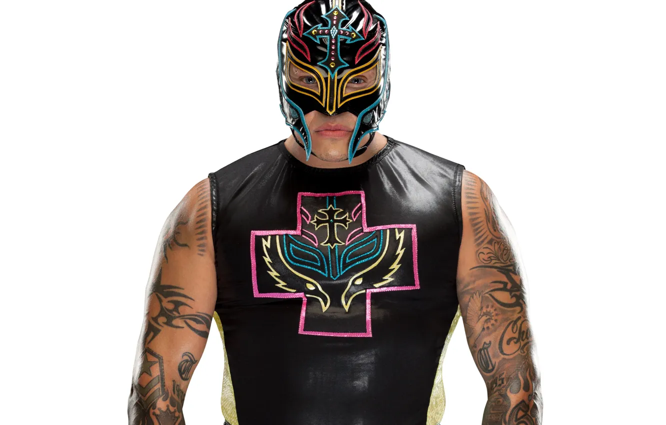 Photo wallpaper mask, tattoo, tattoo, wrestler, Rey Mysterio, WWE, Rey Mysterio