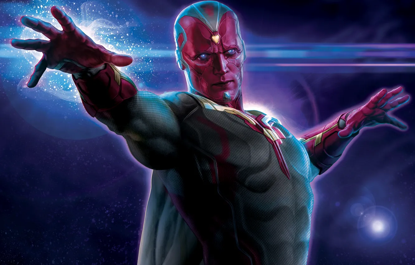 Photo wallpaper Vision, Paul Bettany, Avengers: Age of Ultron, The Avengers: Age Of Ultron, Vision, Paul Bettany
