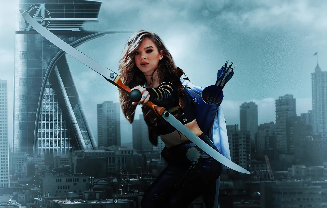 Photo wallpaper the city, weapons, the series, poster, Hawkeye, Haley Steinfeld, Hailee Steinfeld, Hawkeye
