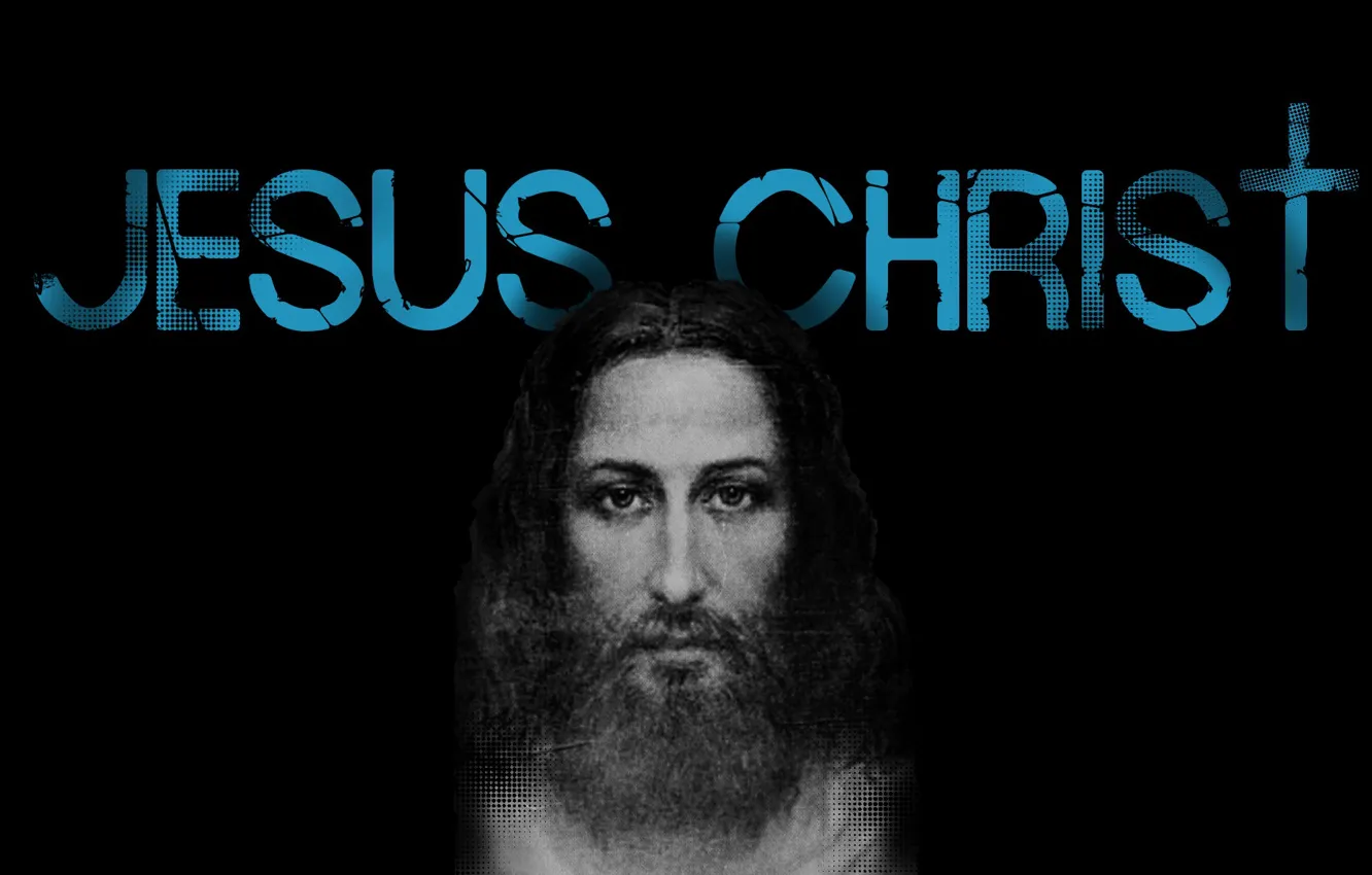 Photo wallpaper desktop, black, jesus christ, Jesus, shroud
