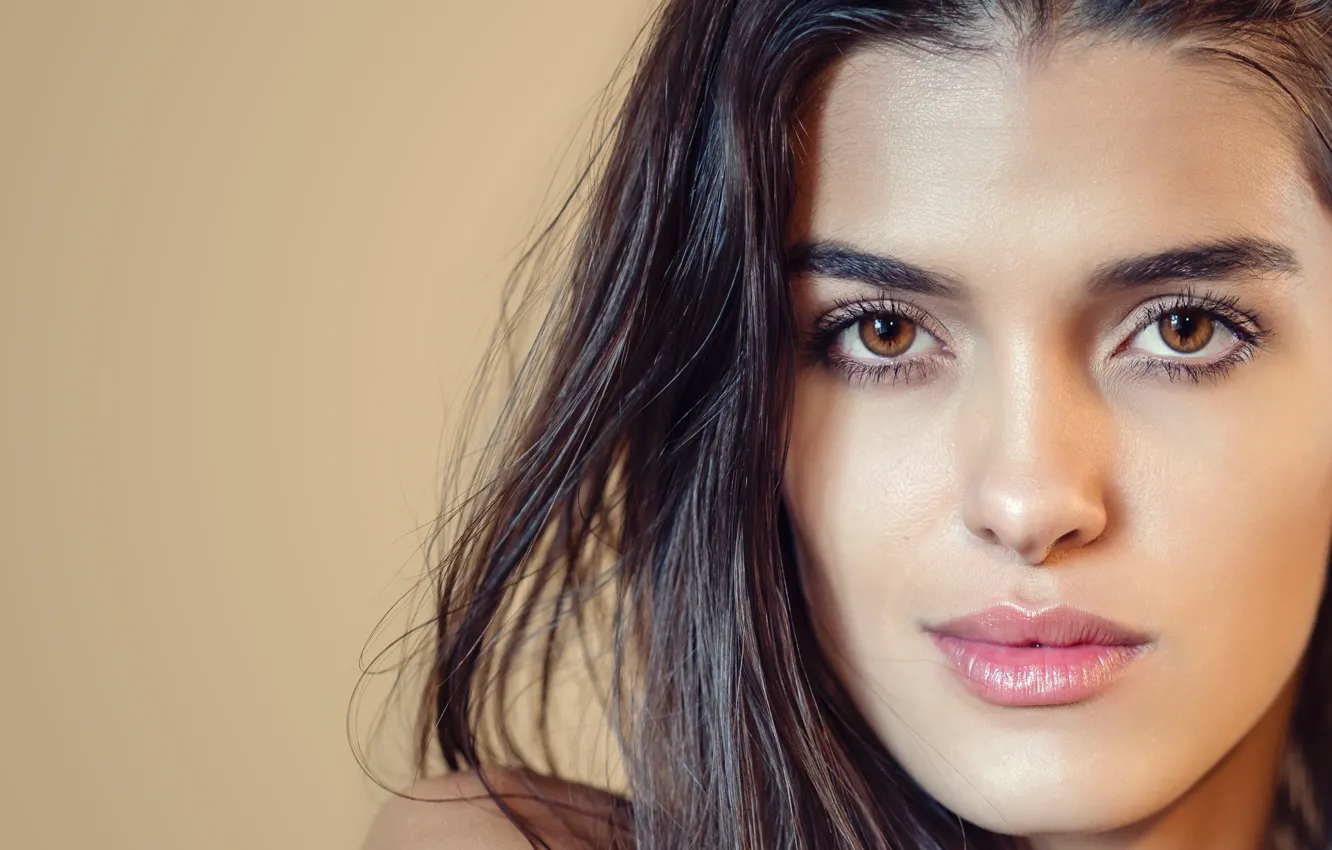 Photo wallpaper girl, hot, sexy, eyes, smile, beautiful, figure, model