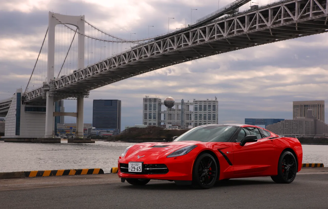 Photo wallpaper Corvette, Chevrolet, Chevrolet, Coupe, Corvette, Stingray, JP-spec, 2014