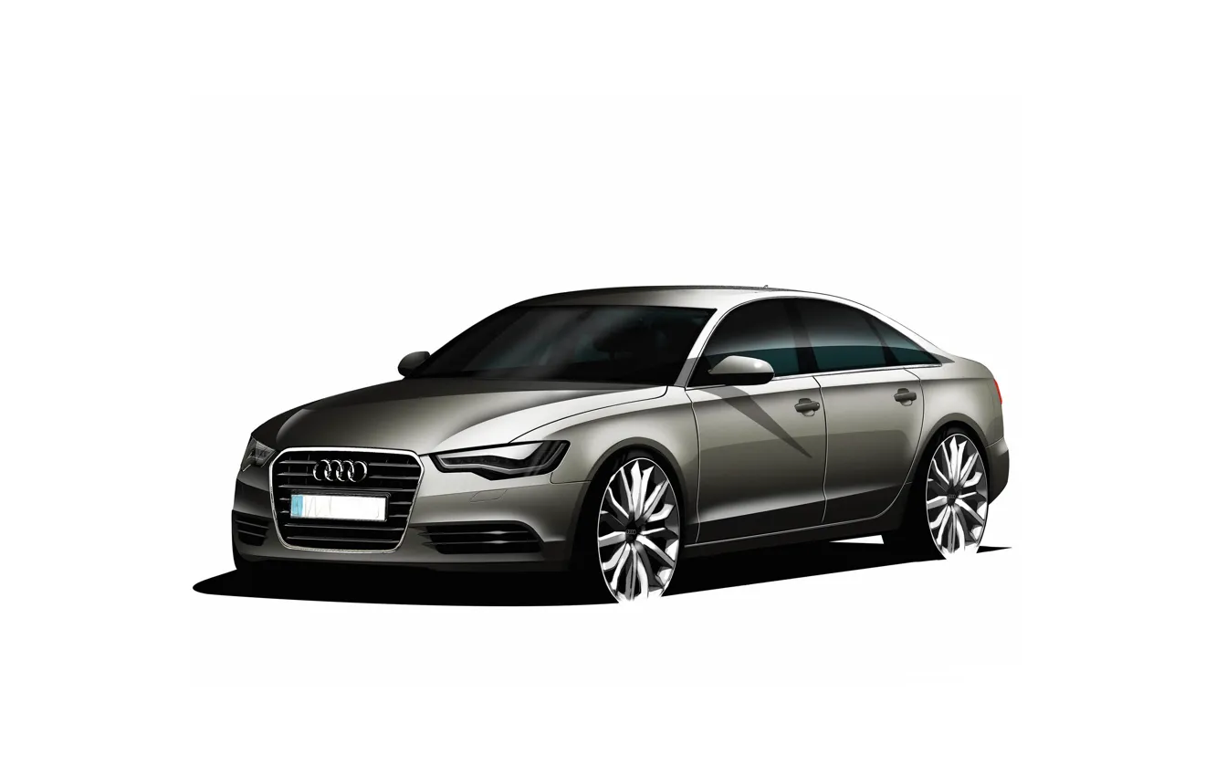 Photo wallpaper 2009, Sketch, Audi A6