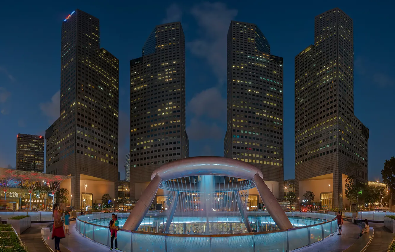 Photo wallpaper Asia, home, skyscrapers, Singapore