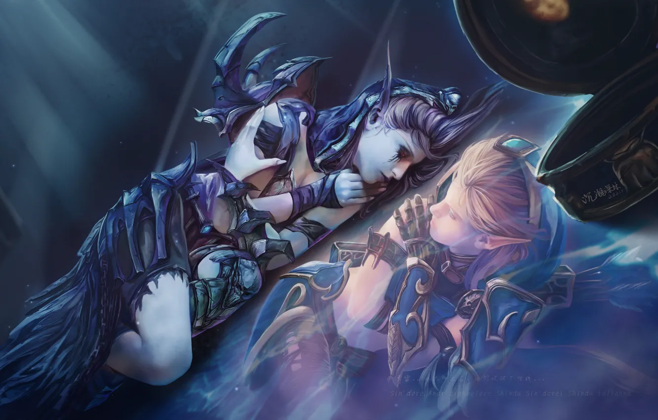 Photo wallpaper girl, elf, fantasy, warcraft, Sylvanas Windrunner