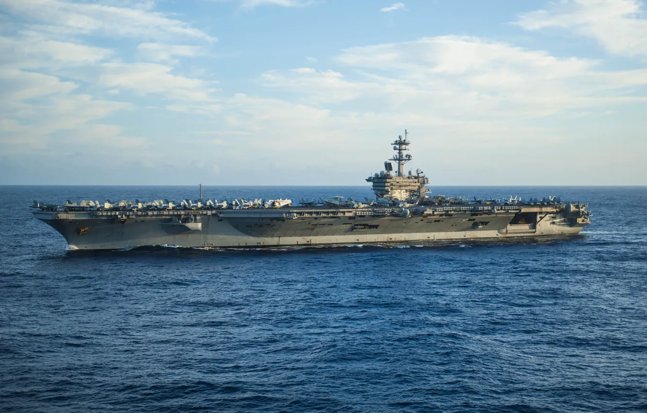 Wallpaper sea, the sky, the carrier, USS Carl Vinson, (CVN 70) for ...